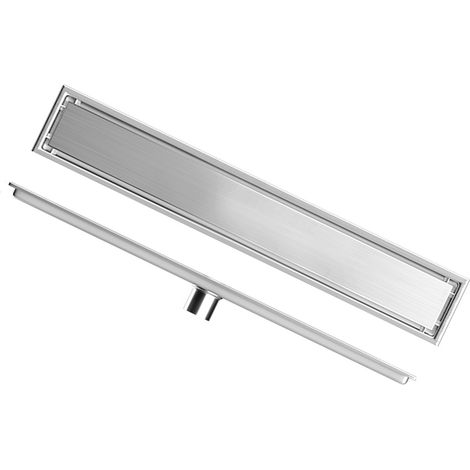 Caniveau de douche linéaire en inox, grille rectangulaire anti-refoulement, anti-odeurs, évacuation sol sans bouchage, pour cuisine, hôtel (1/5)