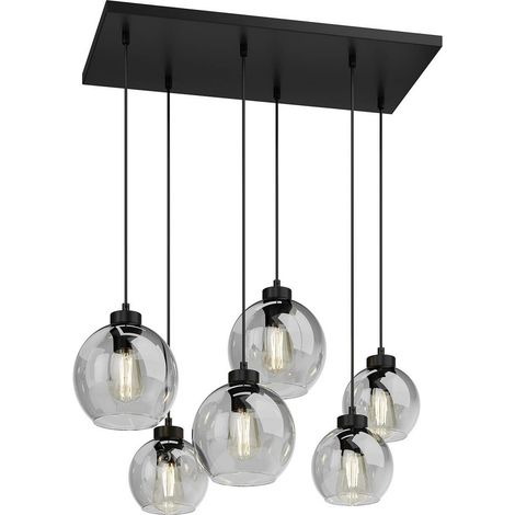 [NEUWERTIG] Euluna Hängeleuchte Cubus Hängelampe Lampe Leuchte Sechsflammig E27 Glas Grap136 B-Ware (1/2)