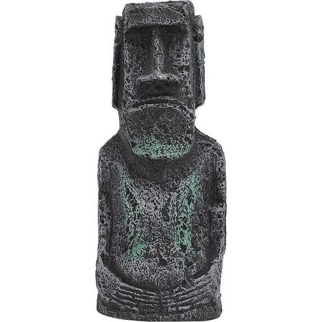 Statue de l'île de Pâques pour aquarium, décoration d'aquarium, statue en imitation pierre de l'île de Pâques (1/5)