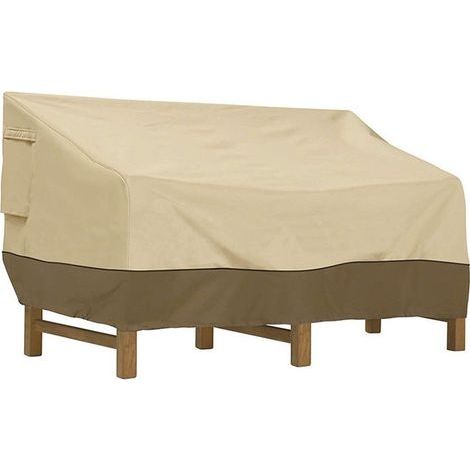 Housse Pour Banc De Jardin - Oxford 210D Enduit PVC - Imperméable Et Anti-Vent - 193 X 83 X 84 Cm - Beige - 1 Pièce (1/5)