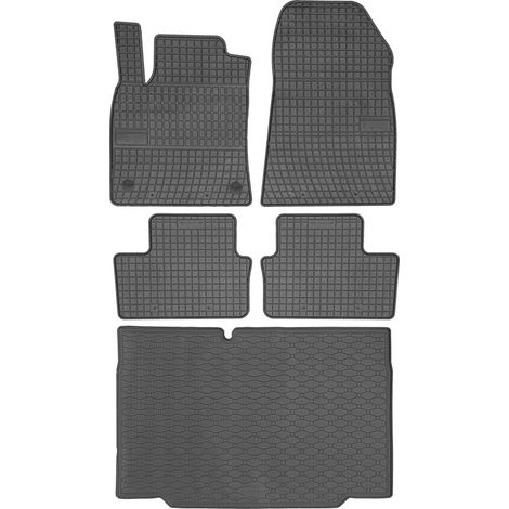 Ensemble de tapis de sol en caoutchouc pour Renault Clio V Hatchback à partir de septembre 2019 + tapis de coffre
