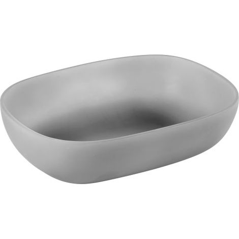 Lavabo bagno da appoggio moderno in resina, lavandino (1/2)