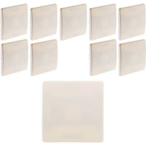 Lot de 10 plaques cache boîtes 75x75mm – Couleur blanche – Pour dissimuler boîtes d'encastrement – Finition soignée – Diwone