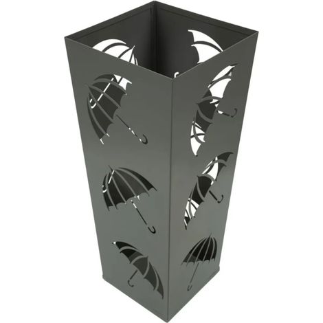 Portaombrelli da Ingresso in Metallo Design Ombrelli Grigio 19x19 (1/4)