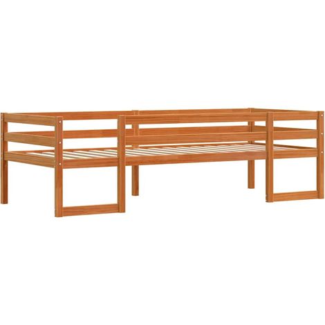 Cadre de lit pour enfants sans matelas cire marron 75x190 cm vidaXL (1/5)
