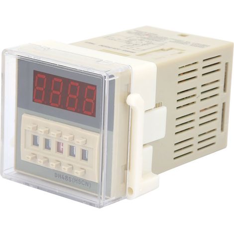 Module relais temporisé numérique LCD O111ROM DH48S-2ZH, 8 broches, temporisateur 0,01 s - 99 h 99 min (220 V CA) (1/5)