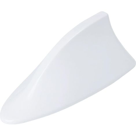 Antenne Requin Voiture,Antenne Requin,Aileron de Requin Antenne Radio Voitures FM/AM Base Étanche,Antenne Aérienne Universelle pour Voitures,Convient à la Plupart des Voitures (Blanc) (1/5)