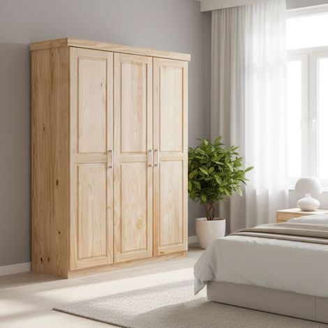 Armario 3 puertas\ - Roble Marrón 140x190h cm (1/5)