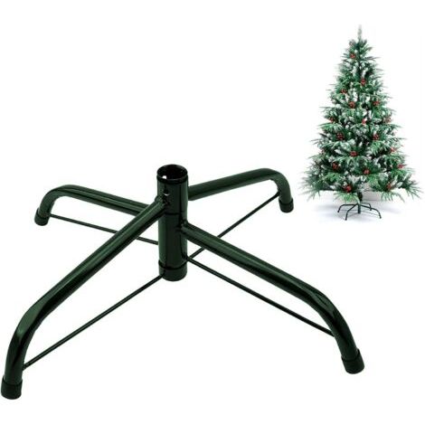 Support de sapin de Noël pliable en fer avec vis pour décoration de fête, poteau en métal artificiel (30 cm, Ø1,9 cm)