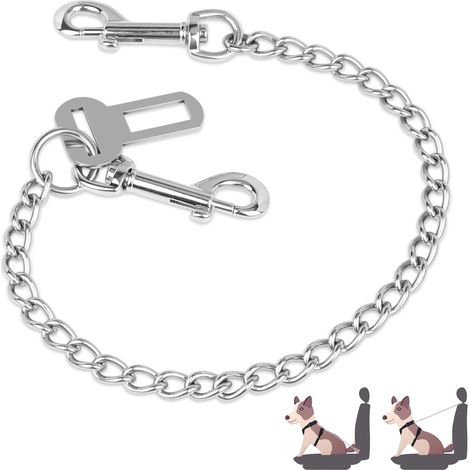 Attache Ceinture de Sécurité Chien 53 cm en Acier Inoxydable (1/5)