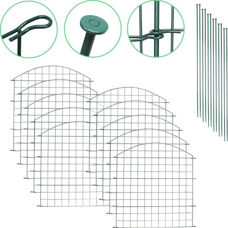 Randaco Stagno recinto Freilingen giardino recinto VERDE selvaggio recinto Rod recinzione 22pcs metallo