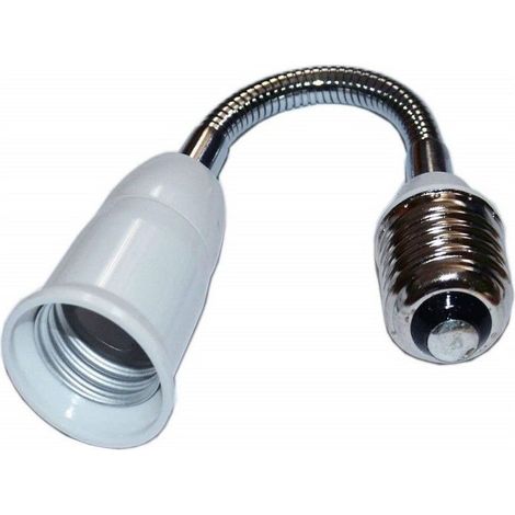 Adaptateur Flexible Prolong 20cm Ampoule De E27 A Titulaire De Lampe Réducteur E27
