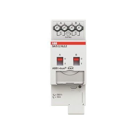 ABB Stotz S&J Schaltaktor 2fach, 16A, REG SA/S2.16.2.2 (2CDG110261R0011)