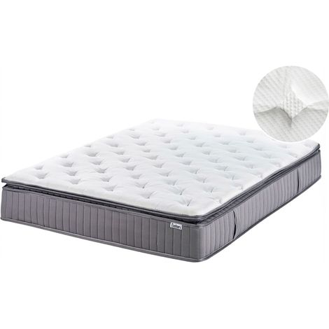 Materasso a molle insacchettate 120 x 200 cm con maniglie imbottitura in Memory Foam rinfrescante durezza media rivestimento rimovibile 7-Zone Pleasant (1/5)