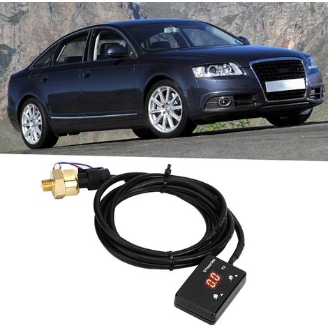 Jauge de pression d'huile auto numérique 0-120 PSI, manomètre digital 1/8 NPT avec capteur, haute précision pour voiture. (1/5)