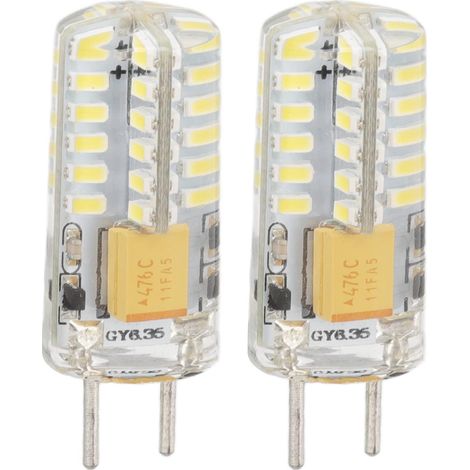 48 LED GY6.35 3W 12V 6000K Lampadina bianca fredda non dimmerabile, equivalente a una lampadina alogena da 100W, con dissipazione del calore a 360 gradi per lampadari, plafoniere e lampade da tavolo (1/5)
