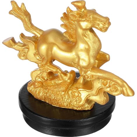 Statue de Cheval Résine Ornements de Cheval Réussis Sculpture Animale pour Bureau Lunaire Figurine Artisanale (1/5)