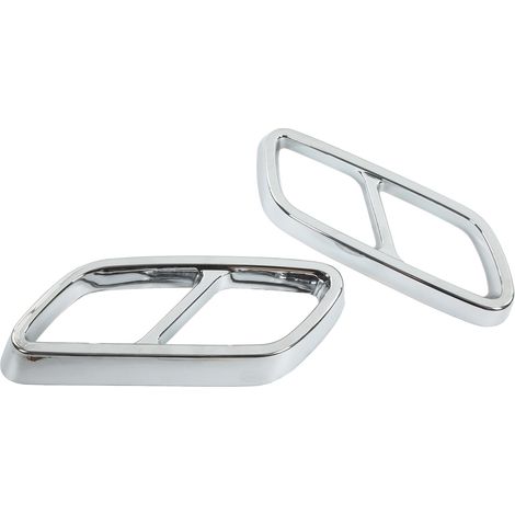 Paire de garnitures de remplacement pour silencieux d'échappement arrière Mercedes-Benz Classe C W206 (à partir de 2021), finition argentée électrolytique (1/5)