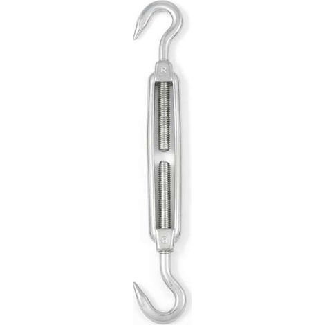 Tenditore a 2 ganci M8 mm. in acciaio Inox A4 - AISI 316