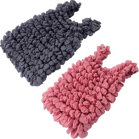 Lot de 2 (rose/gris, Enlarged)sacs à provisions réutilisables extensibles pliables de Sacs fourre tout d'épicerie Sacs fourre tout multifonctions