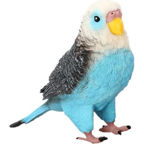 Simulierter Wellensittich, kleine Vogelfiguren für den Außenbereich, Autodekoration, statisches Vogelmodell für den Garten (1/4)