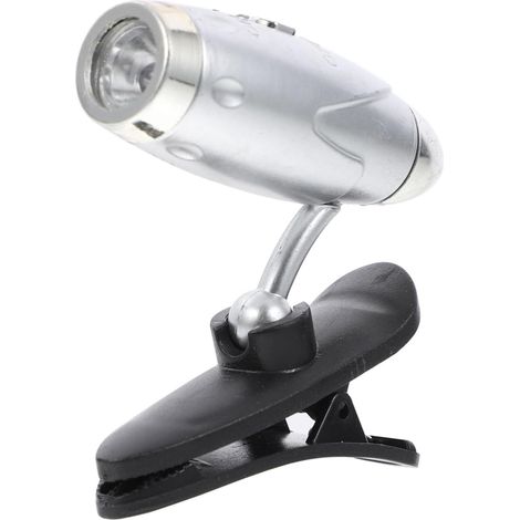 SEWACC Lampe à Pince LED Argenté Portable pour Lecture de Livre (1/5)