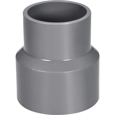 Raccordo riduttore in PVC - 50 mm x 63 mm - Adattatore per tubi - Grigio - Riduttore per condotti - Raccordo per impianti di approvvigionamento idrico (1/3)