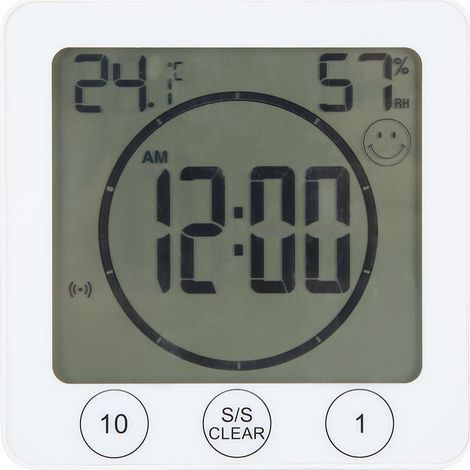 Horloge numérique multifonctionnelle d'hygromètre de thermomètre d'intérieur pour la cuisine de salle de bains à la maison (1/5)