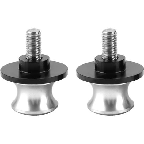 Yechiry Curseurs de Bobine de Support Arrière de Moto Durables CNC pour la stabilité du Bras Oscillant Fixe, 2 Bobines de Bras Oscillant pour Motos Générales, 2,9 Oz Noir/argent/titane, 1,3 "x 1,6", (1/5)