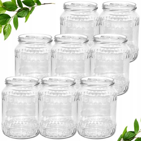 Frascos de vidrio para conservas sin tapa, 720 ml x 8 unidades (1/5)
