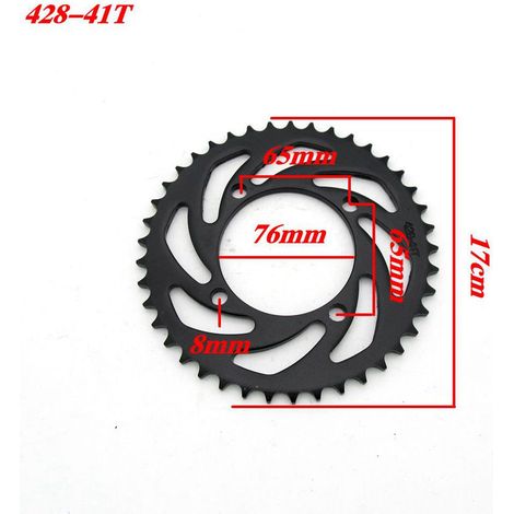 Large quantities of CNC-machined motorcycle sprockets (428-41T, 76mm inner diameter) are available. (1/4)