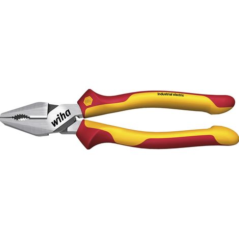 Wiha Kraftkombizange Industrial electric mit DynamicJoint® und OptiGrip in Blister 225 mm, 9" (38856)
