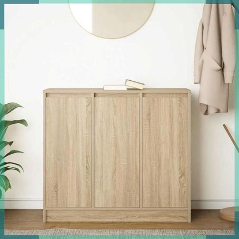 Buffet - 861627 - chêne sonoma - 3 portes - 85 x 34 x 76 cm (1/5)