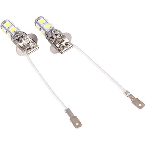 H3-Nebelscheinwerferlampen mit 9 SMD-LEDs, 6500 K, 300 lm, 12 V DC, weiß, für Fahrzeuge, mit geringem Stromverbrauch und schneller Ein-/Ausschaltzeit. (1/5)