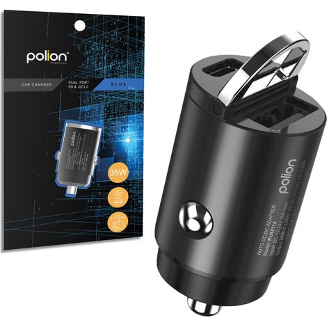 Caricabatterie per auto per telefono 12V USB-C 35W USB-C USB-A QC PD