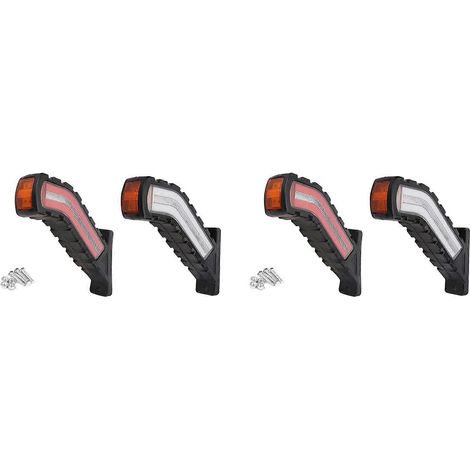 2 feux de position latéraux de remorque 12-24 V avec clignotants à effet d'eau, universels pour voitures, fourgonnettes et camionnettes. (1/5)