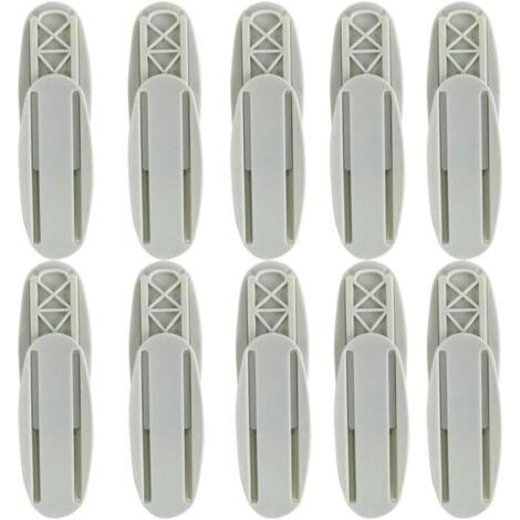 Support Mural pour Bloc multiprise,10 Pcs Auto-adhésif Multiprise Fixator Support de Bande de Puissance pour Télécommande, Routeur, Bureau WhiteWhite (1/4)