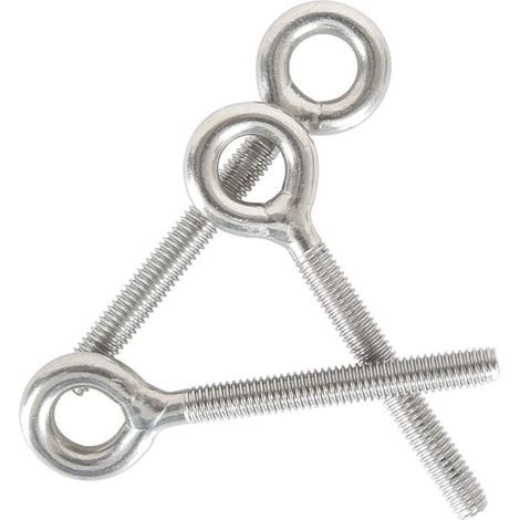 5 pernos de ojo M10 de acero inoxidable 304 soldados, pernos de anillo de elevación cerrados, pernos de ojo, tornillos de varilla, resistentes a la corrosión. (1/4)