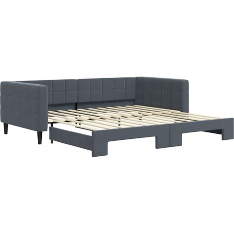 Maison Exclusive - Tagesbett Ausziehbar Dunkelgrau 100x200 cm Sam