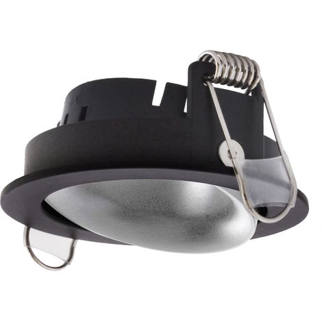Empotrable techo NOK1 Redondo ajustable Negro Cromo (1/2)