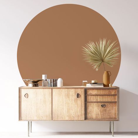 Sticker mural rond / cercle - Couleur Tendance - Diamètre 30 cm - Adhésif MAT (1/3)