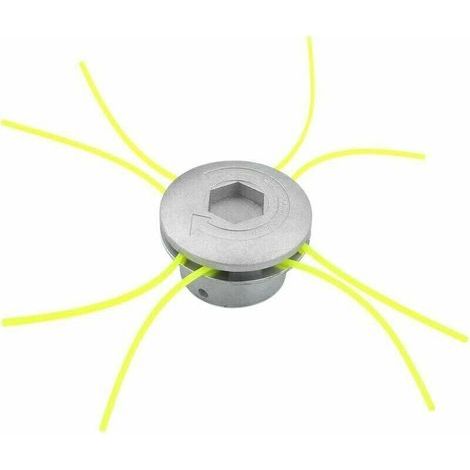 Testina universale in alluminio per decespugliatore, rulli per giardino, prato e patio (1/5)