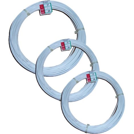 Alambre Forrado Blanco 5 MT x 3 MM Rollo