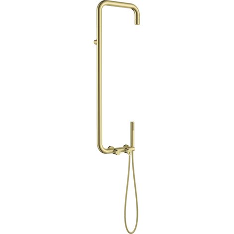 Duschsystem mit Duscharmatur, Gold gebürstst, SILIA-30 (1/5)