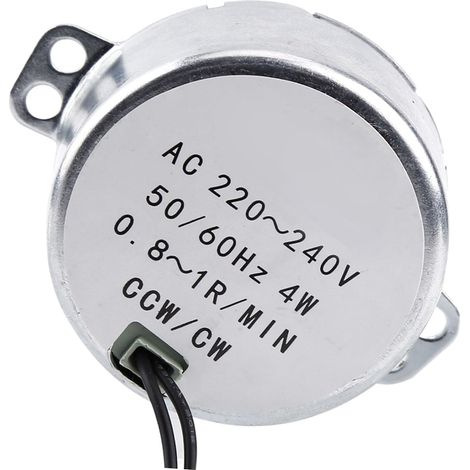 Moteur Synchrone AC 4 W 220-240 V, Motoréducteur avec CW/CCW (1/5)