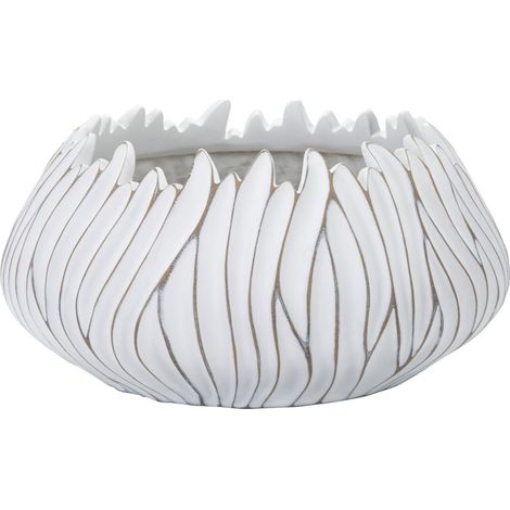 Cache-Pot Design en Relief "Honduras" 40cm Blanc