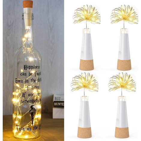 Lumières LED Rechargeables pour Bouteille avec Bouchon – Mini Guirlande Féerique 2025 Sans Piles pour Fête, Halloween & Noël – Éclairage Décoratif Portable