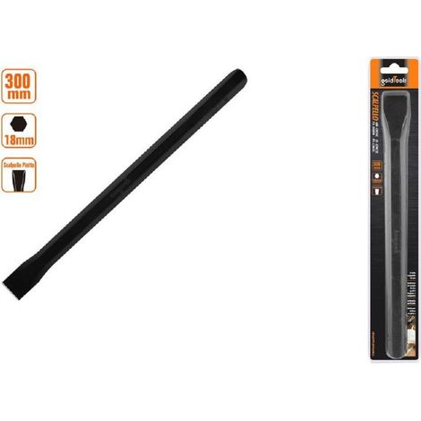 Kaela - Scalpello Piatto Attacco Esagonale In Acciaio 300x18 Mm Utilizzo Su Pietra 57017 - (1/2)