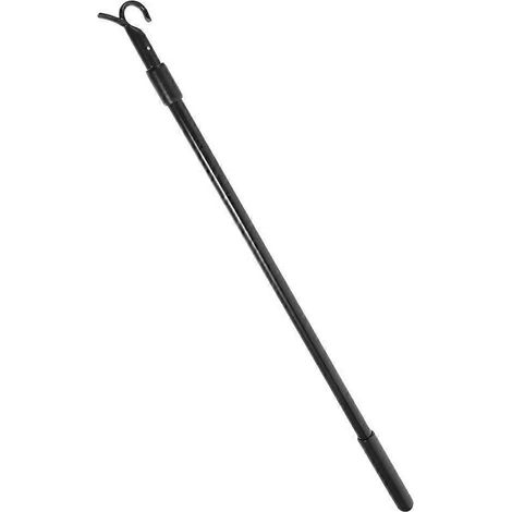 Tringle à rideaux extensible à ressort noire pour fenêtre de cuisine et de salle de bain (1/5)