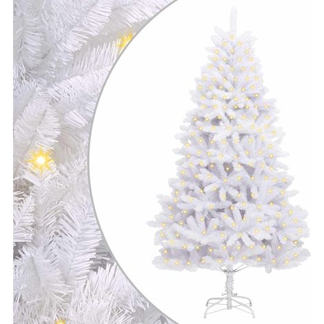 Künstlicher Weihnachtsbaum Weiß 180 cm PVC und Metall 300 LEDs vidaXL (1/5)